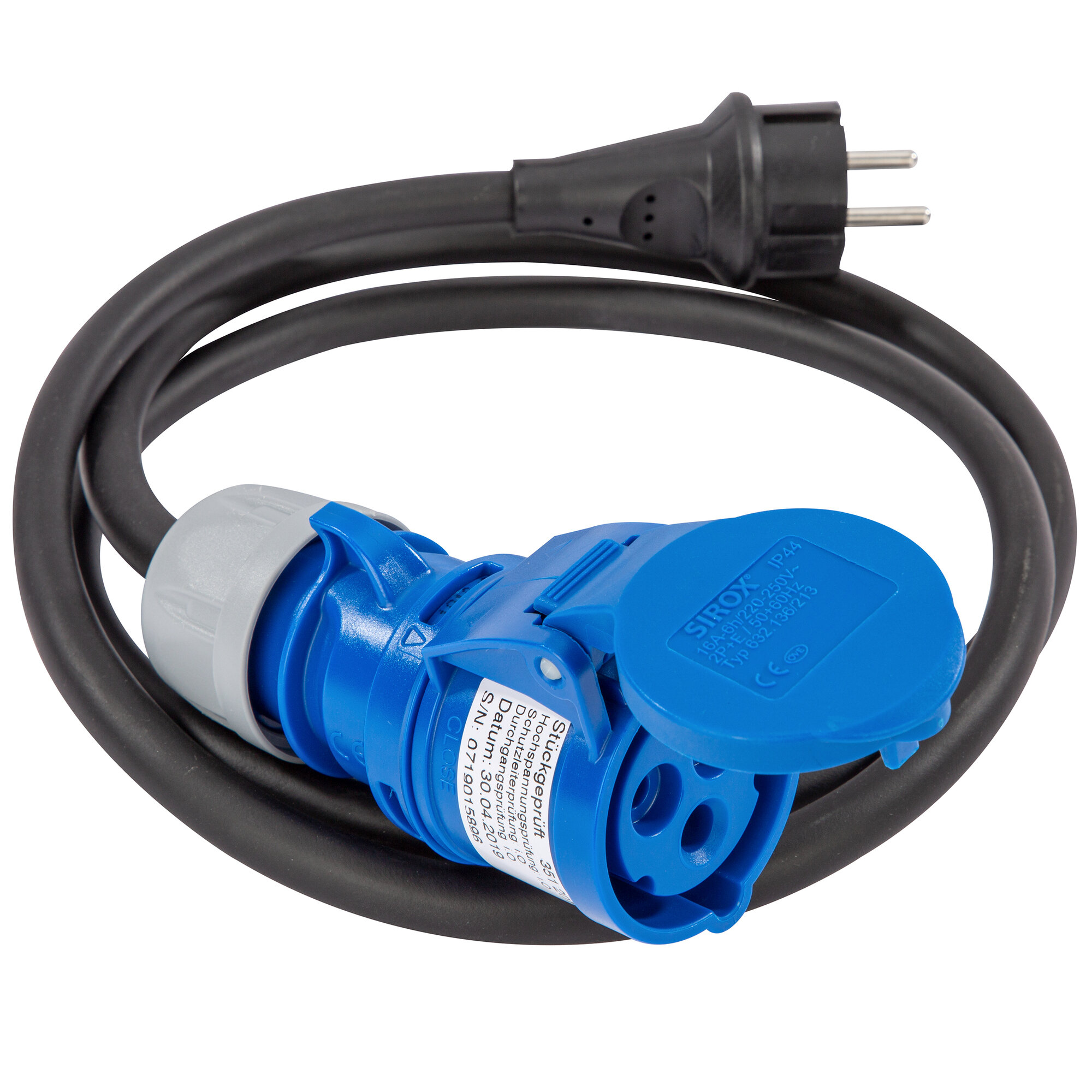 Adapterkabel Schuko -> CEE, 3 m