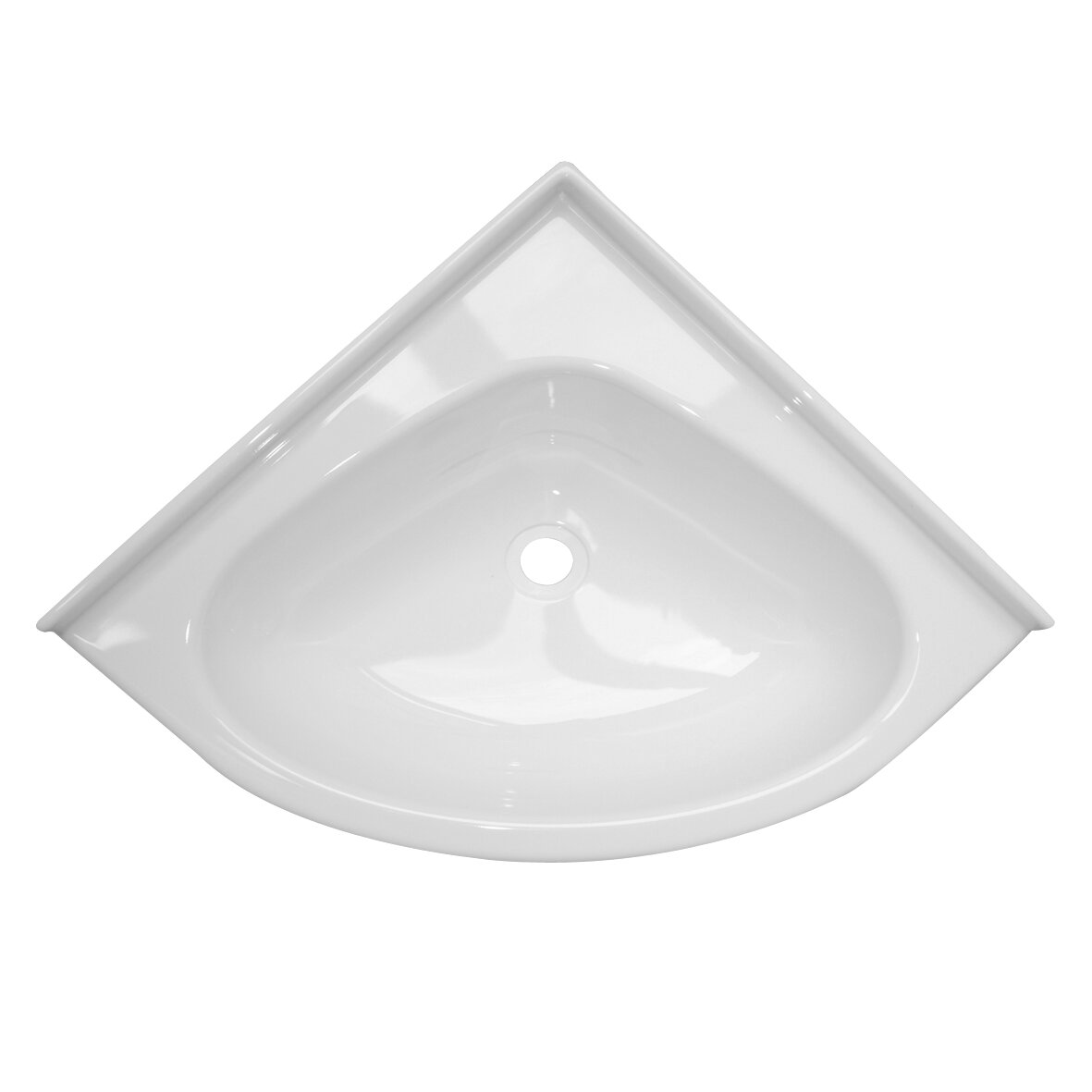 Eckwaschbecken, 350 x 250 mm, weiß
