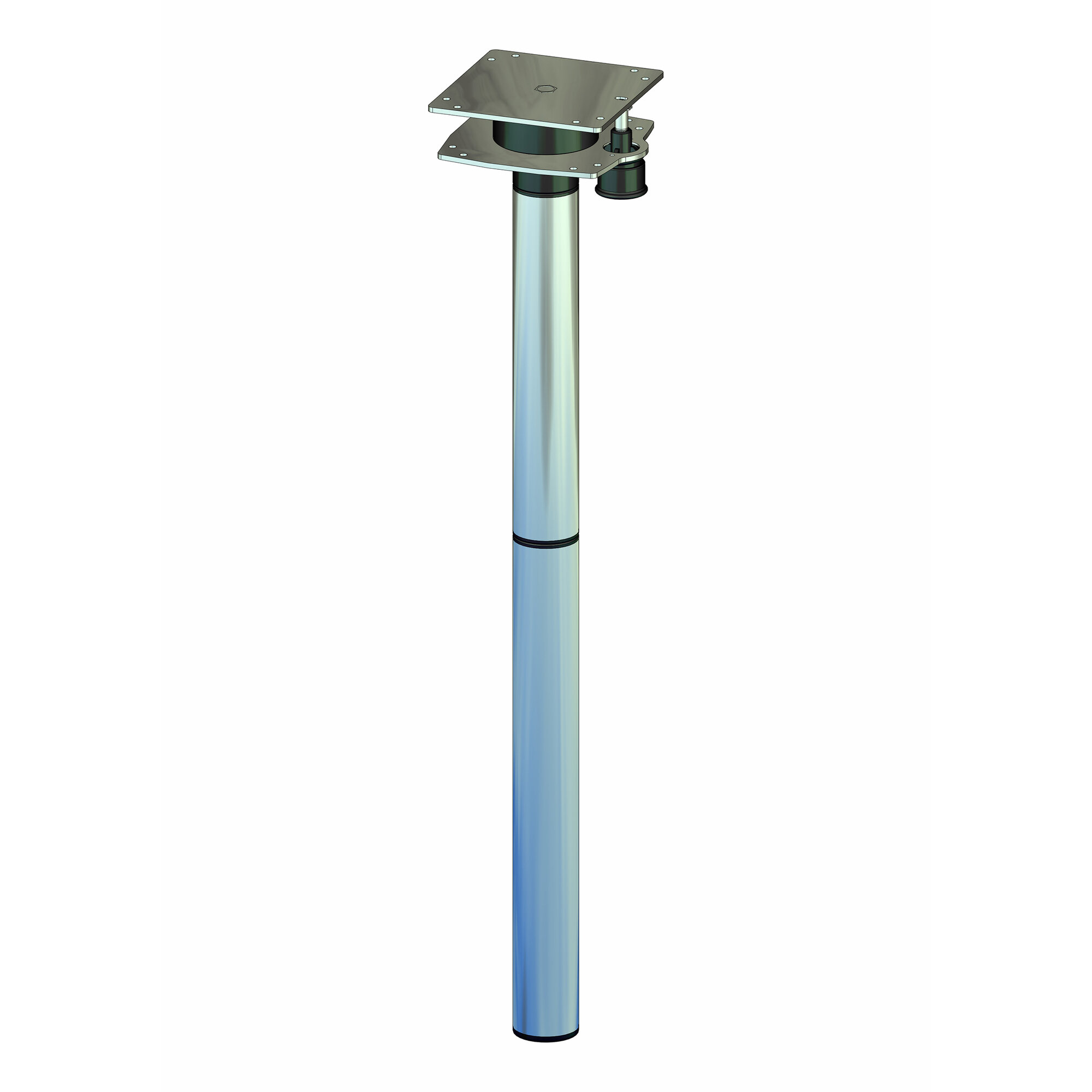 Ausdrehfuß, grau, 75,60 cm