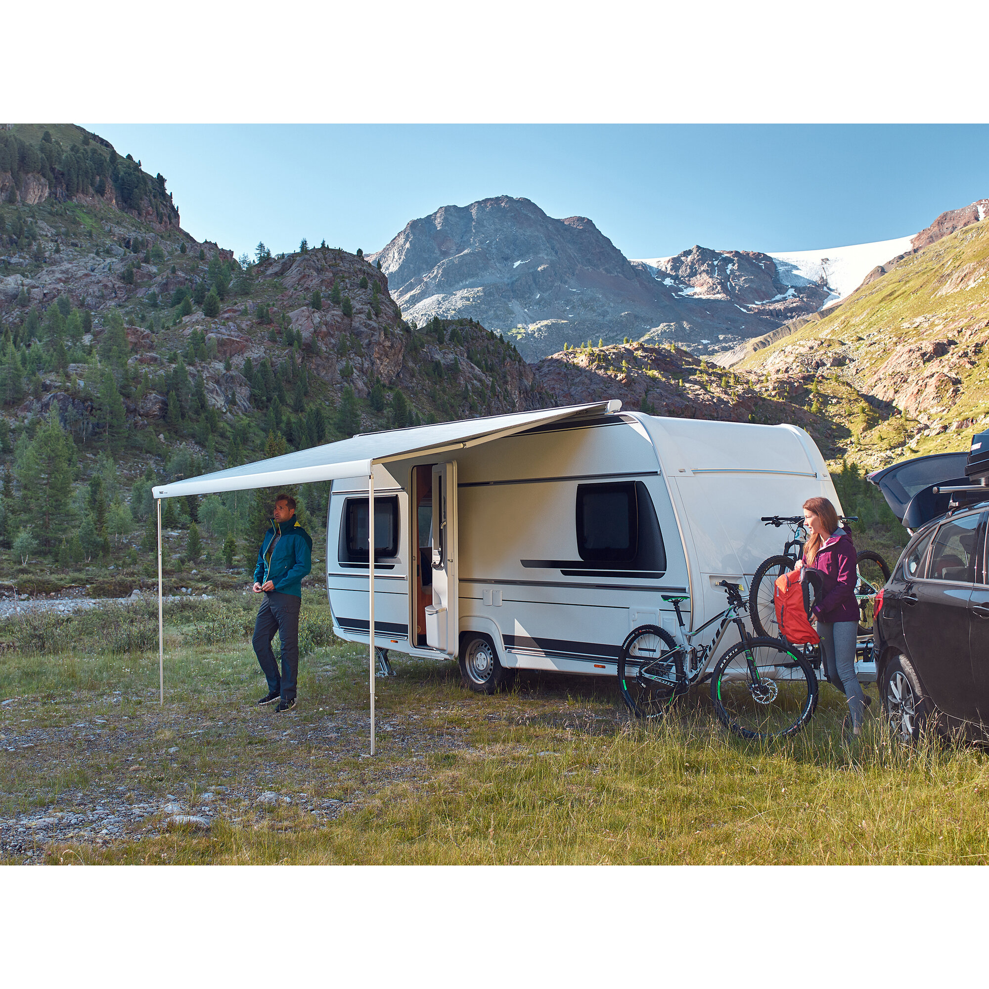 Markise Thule Omnistor 6300 mit Motor, anthrazit, 4,25 m