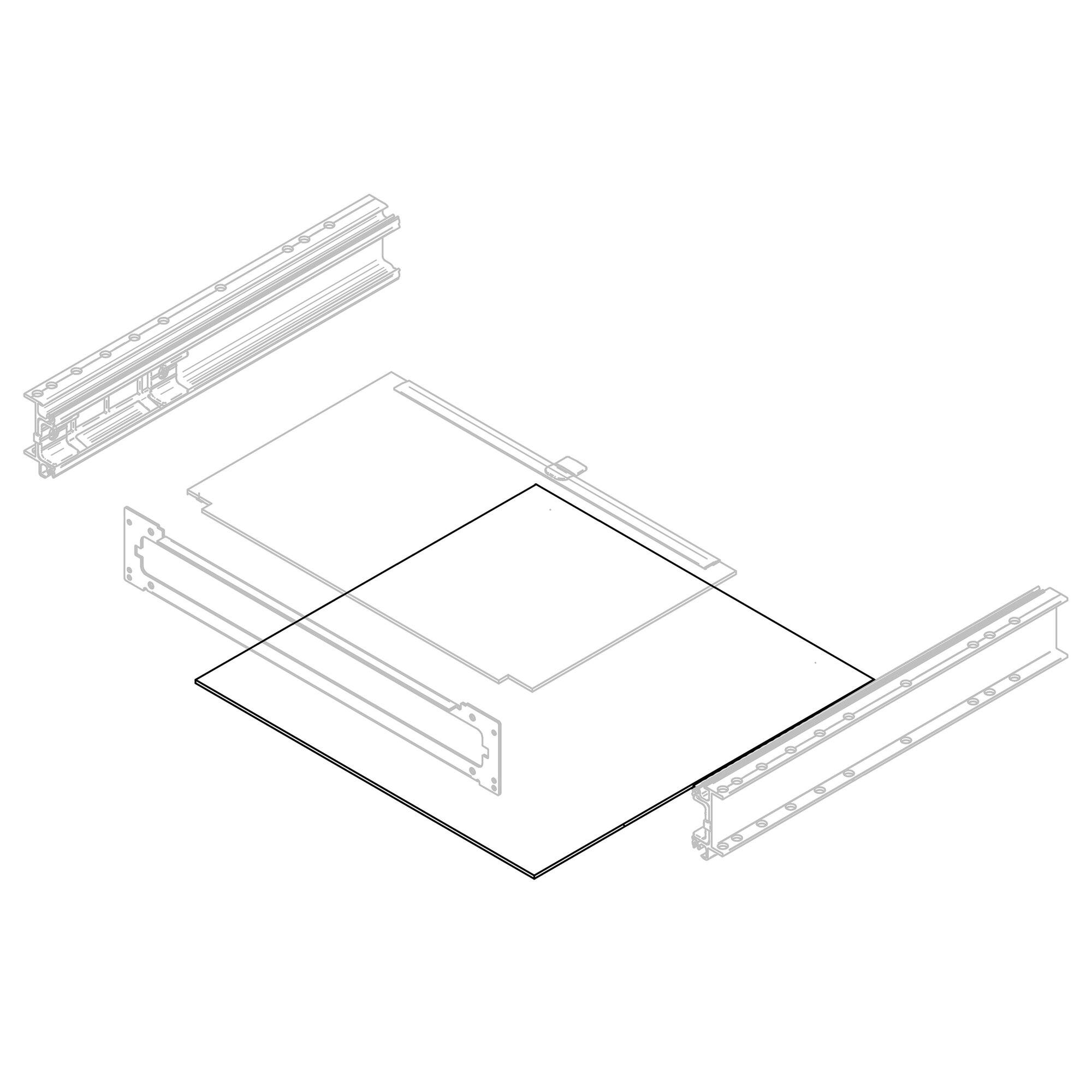 Gehäuseplatte unten Thule Slide-Out 700 V18