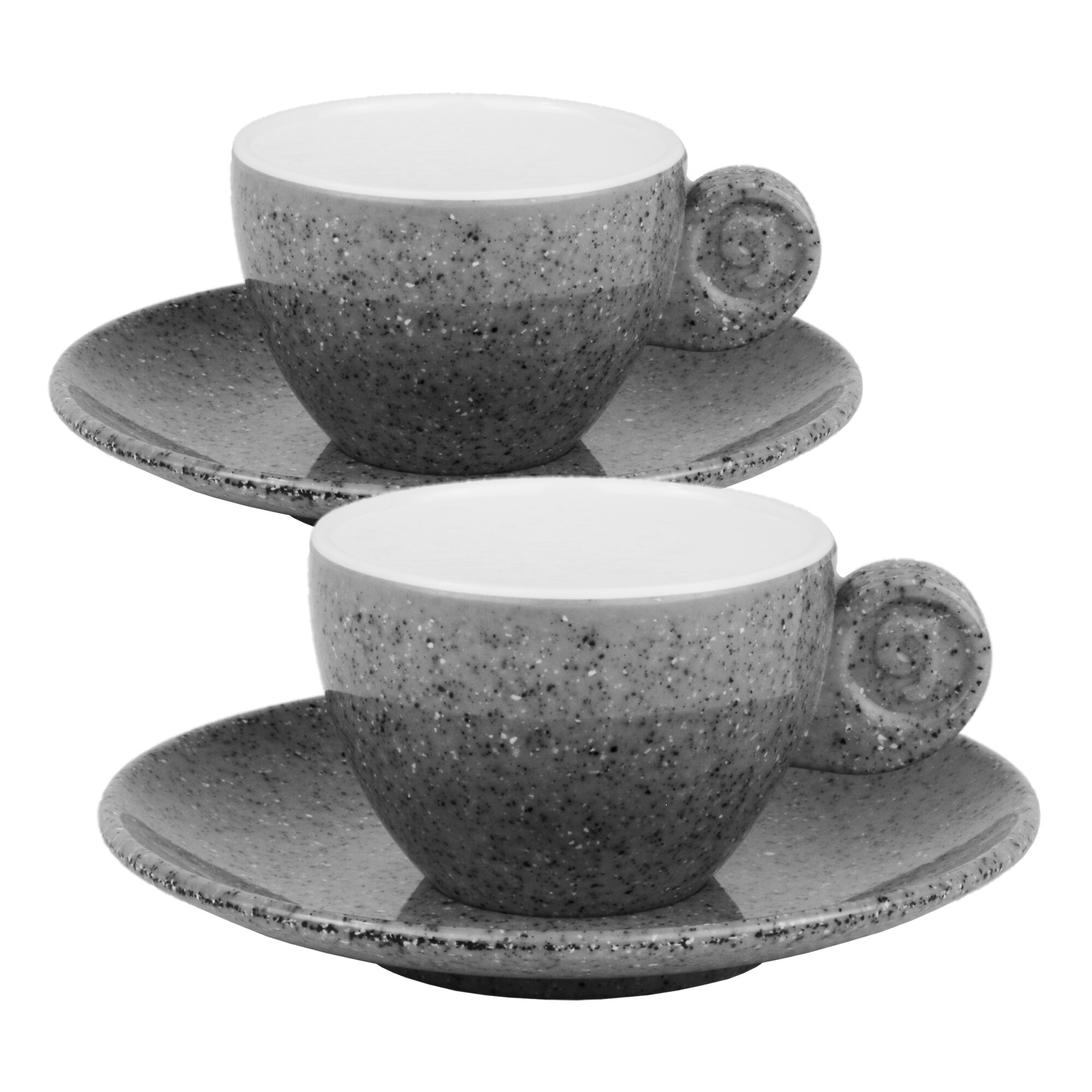Espressoset Solid Line, granitgrau