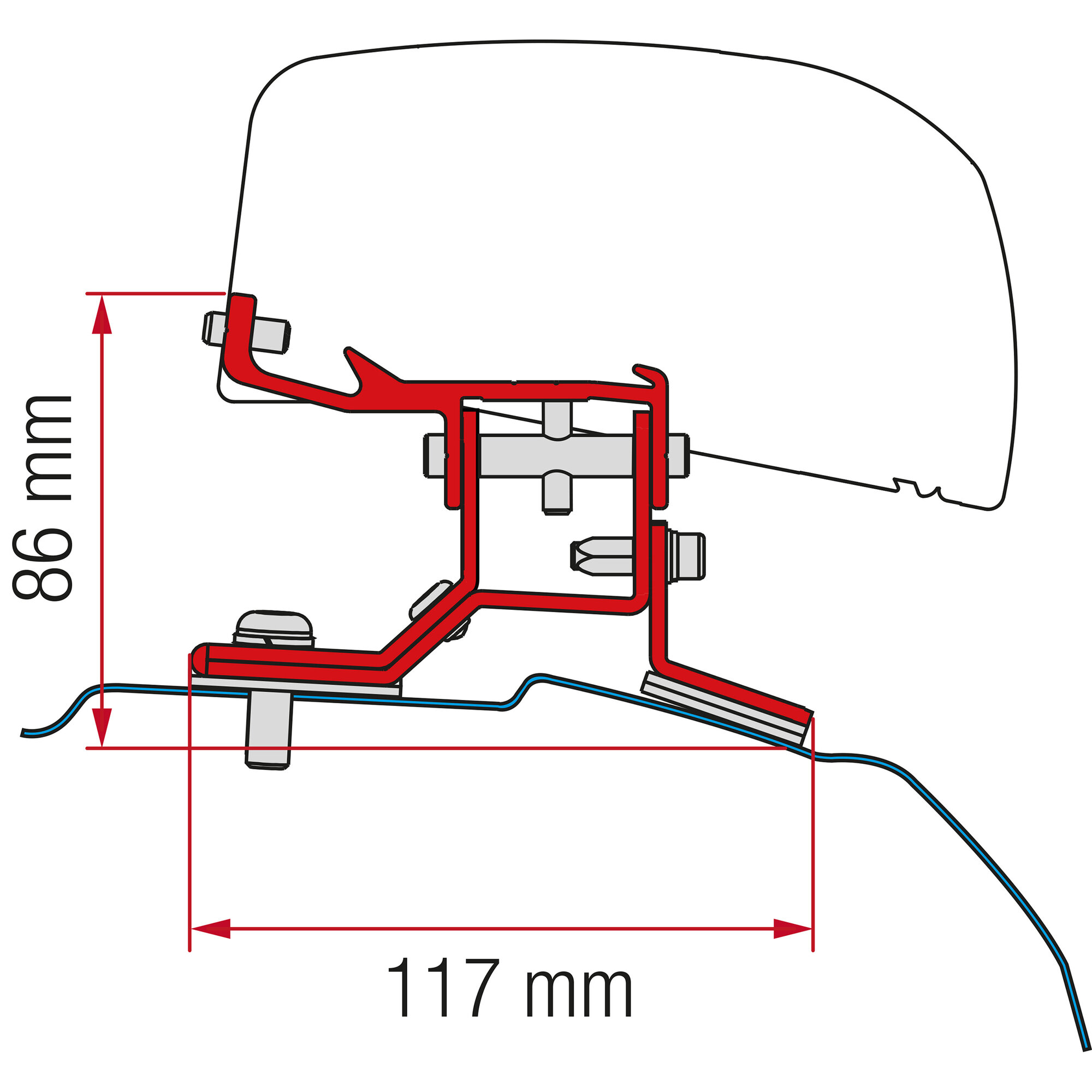 Markisenadapter Kit Ford Custom L2 für F40