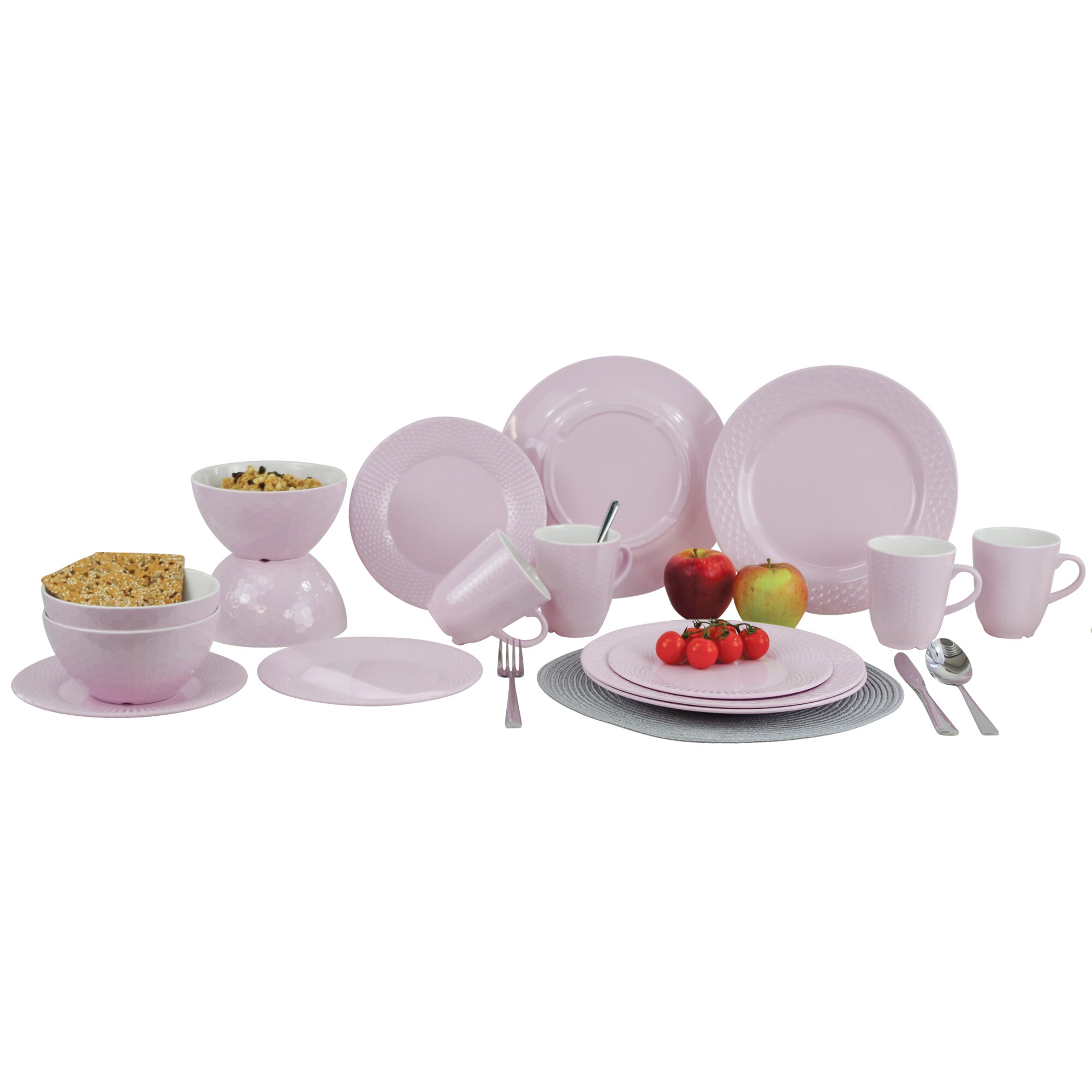 Geschirrset Royal Line, rosa