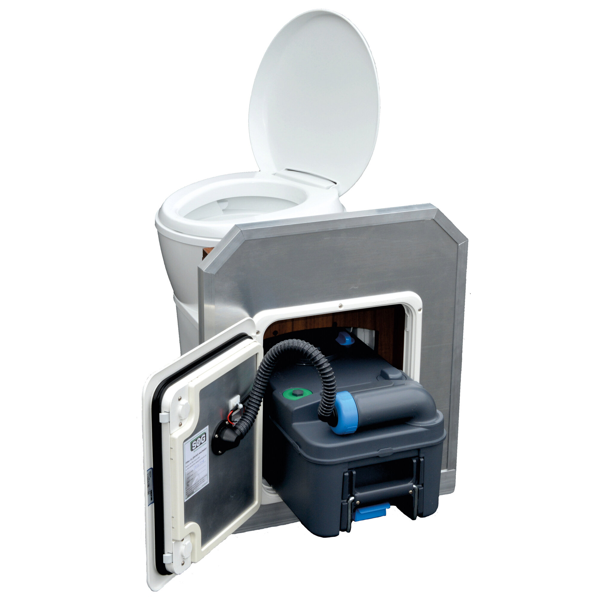 Elektrische WC-Entlüfung für C220, Türvariante weiß