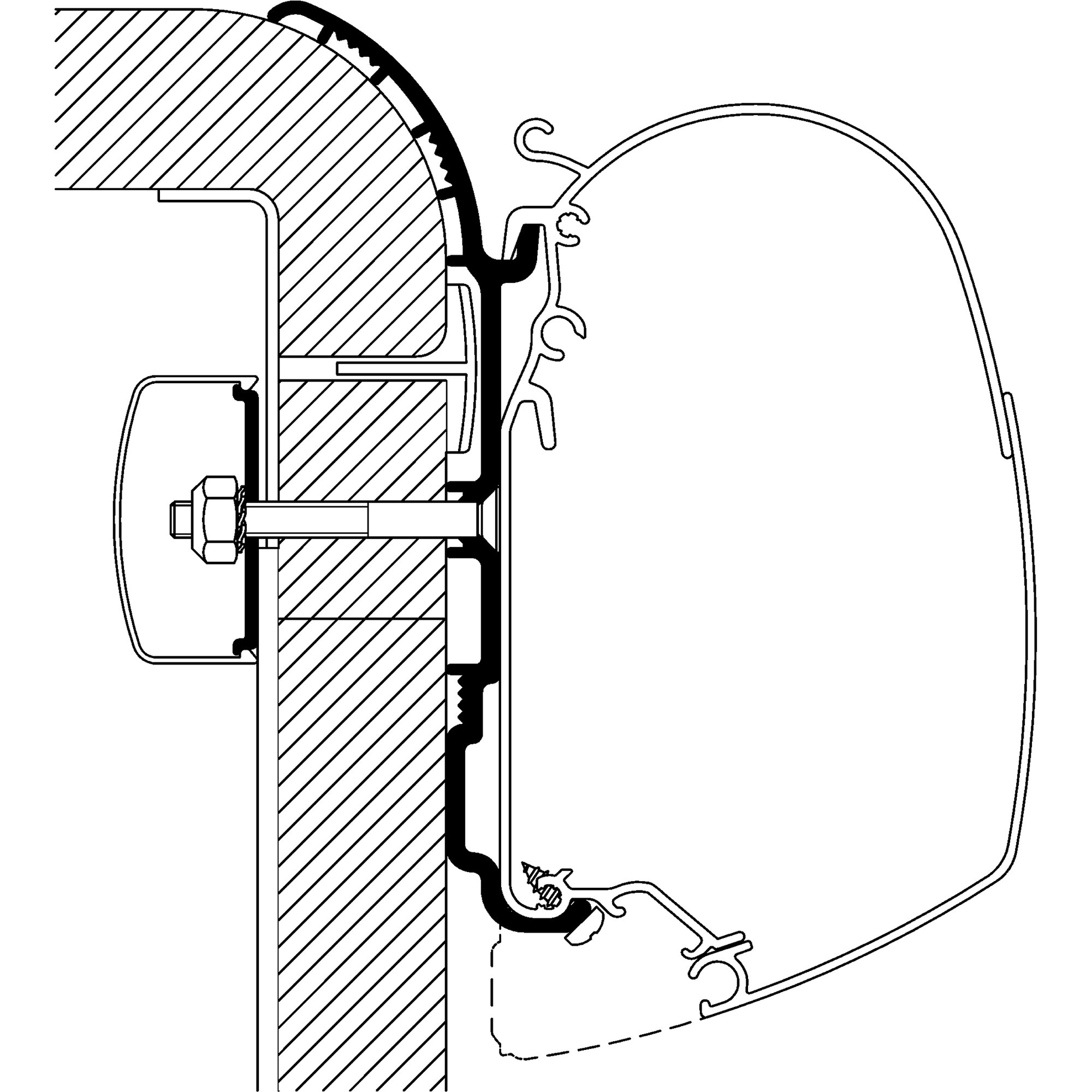 Adapter für Bürstner zu TO Serie 5 und 8, 4 m