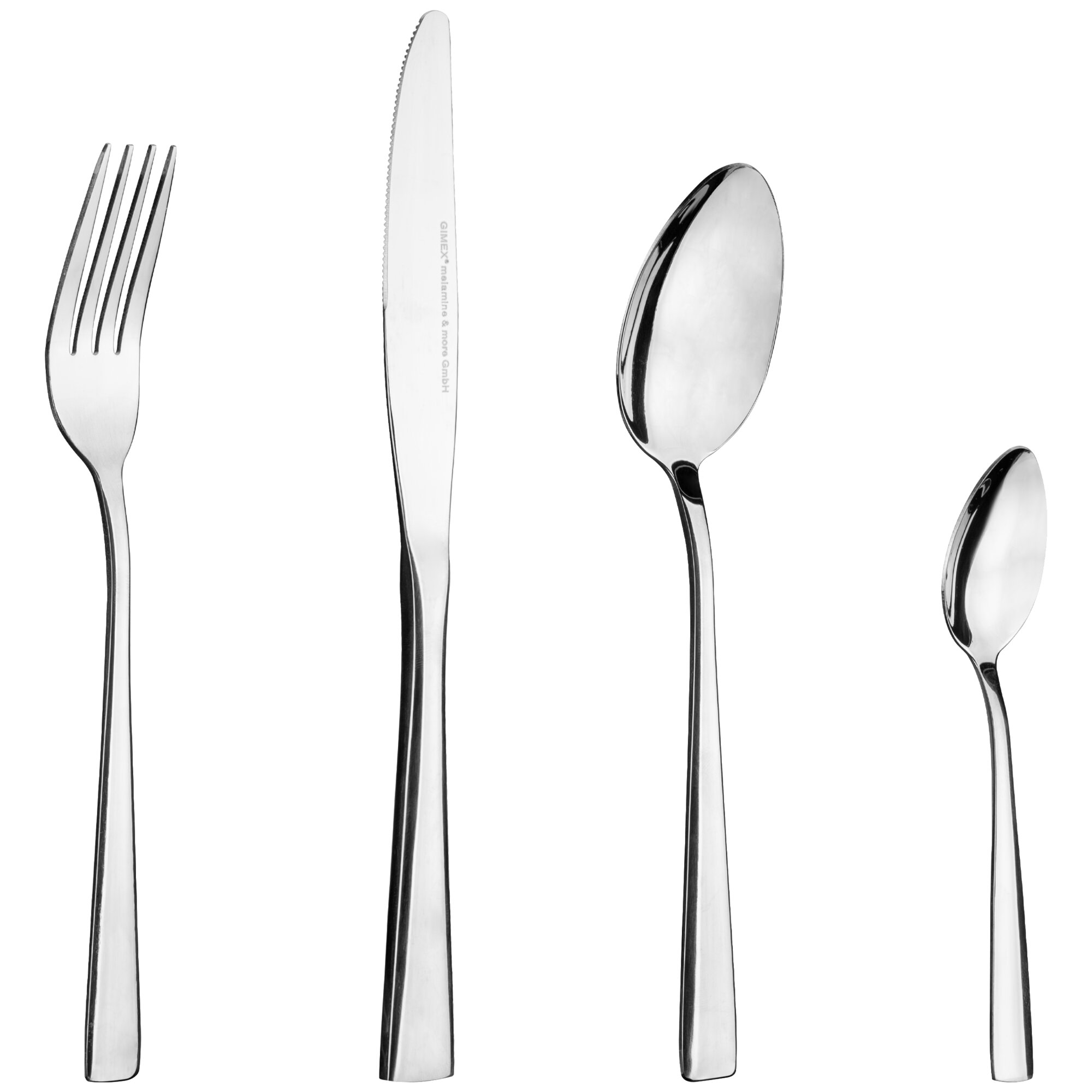 Besteckset Edelstahl, silber