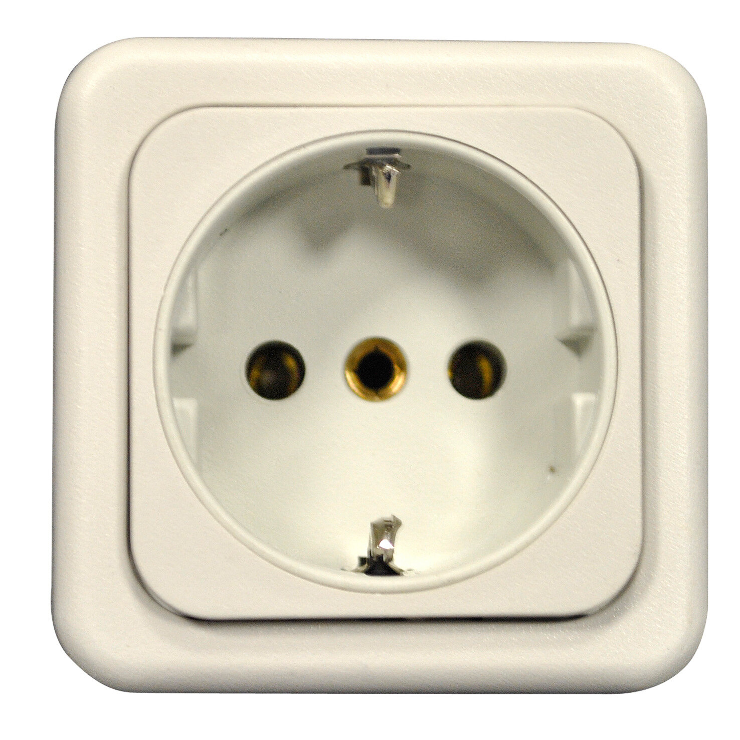 Schuko ohne Deckel, hellgrau