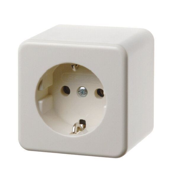 Steckdose Schuko Aufputz, 1-fach