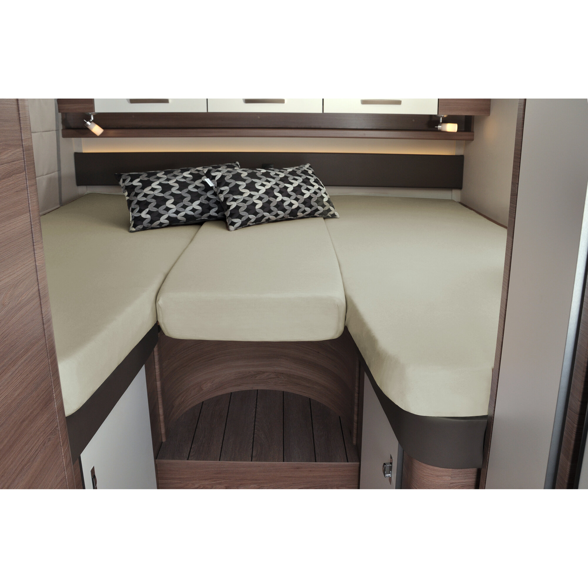 Spannbettlaken-Set, 3-teilig, für Heckbetten, sand