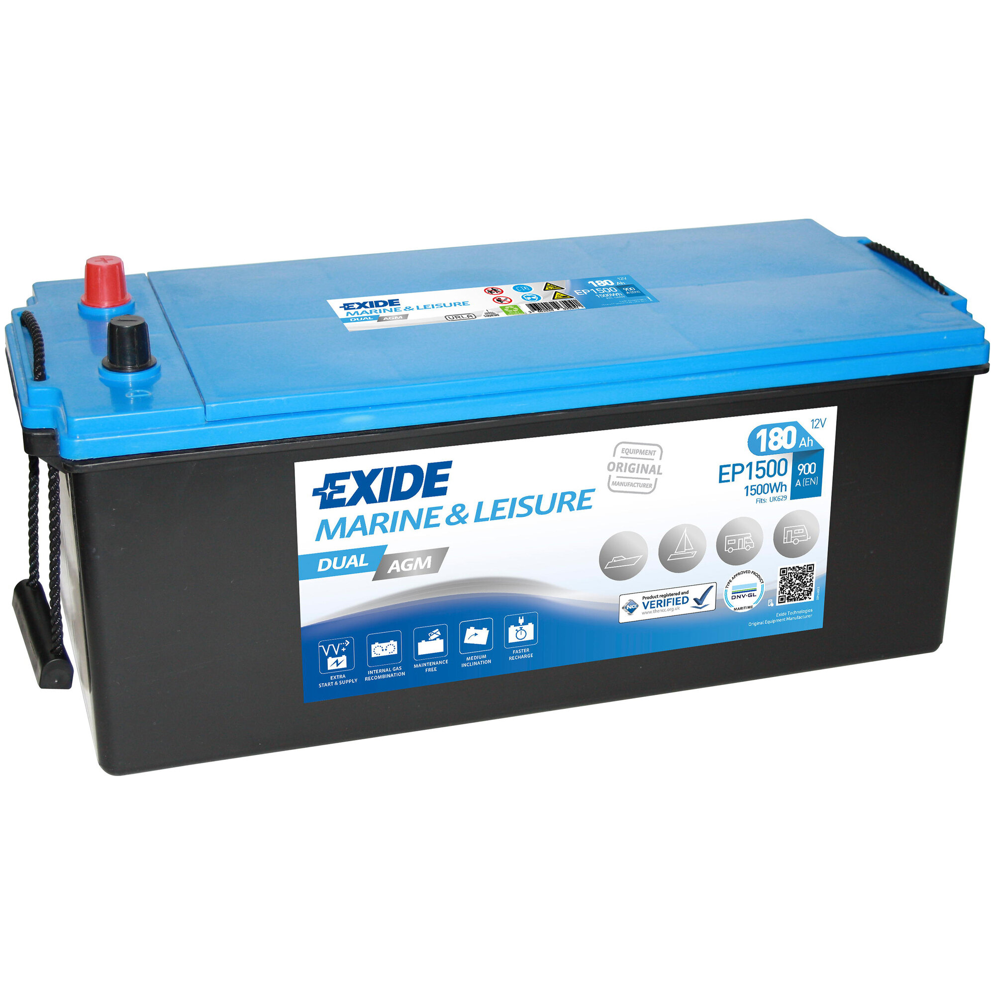 Batterie Dual AGM, 180 Ah