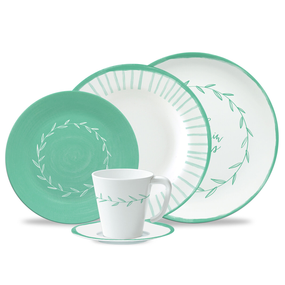 Geschirrset Spring Green