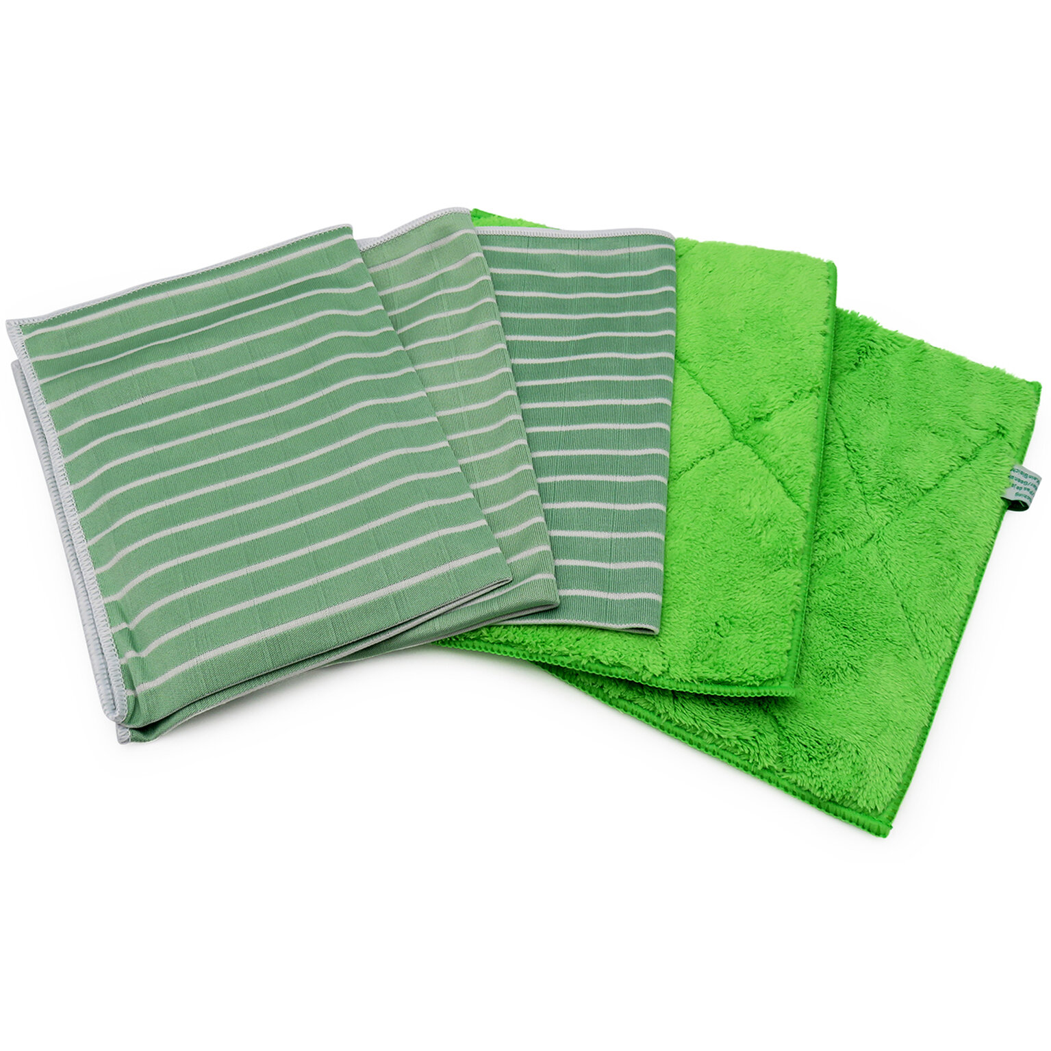 Bambustücher, grün, 5er-Set