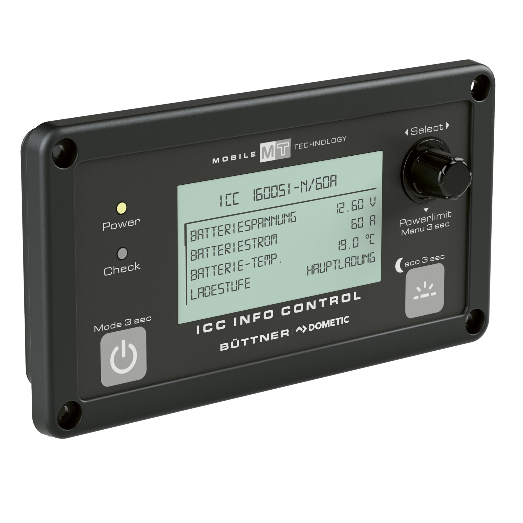 Wechselrichter-Bedienpanel ICC Info Control