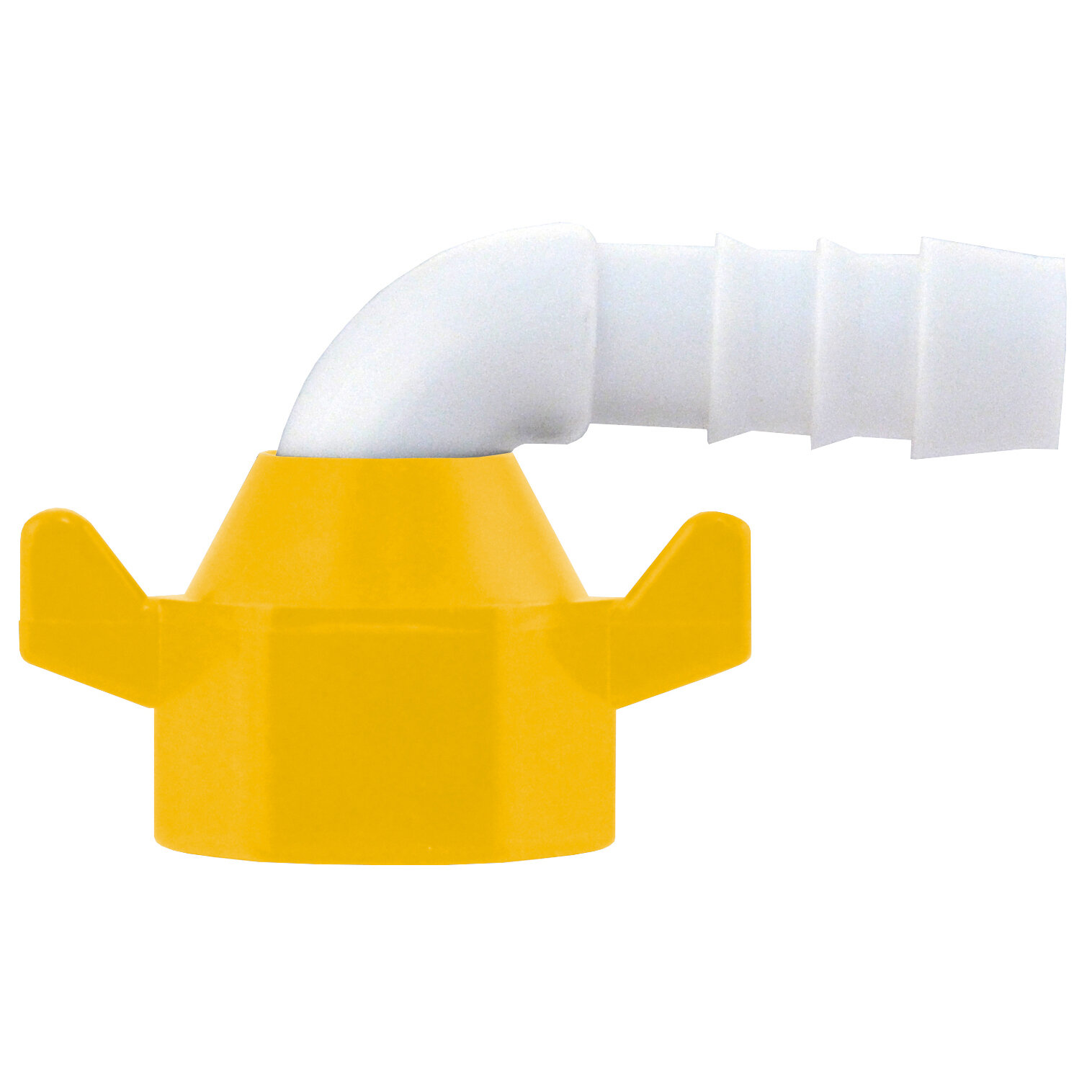 Aufschraubtülle WeißGELB 90° 1/2", ø 12 mm