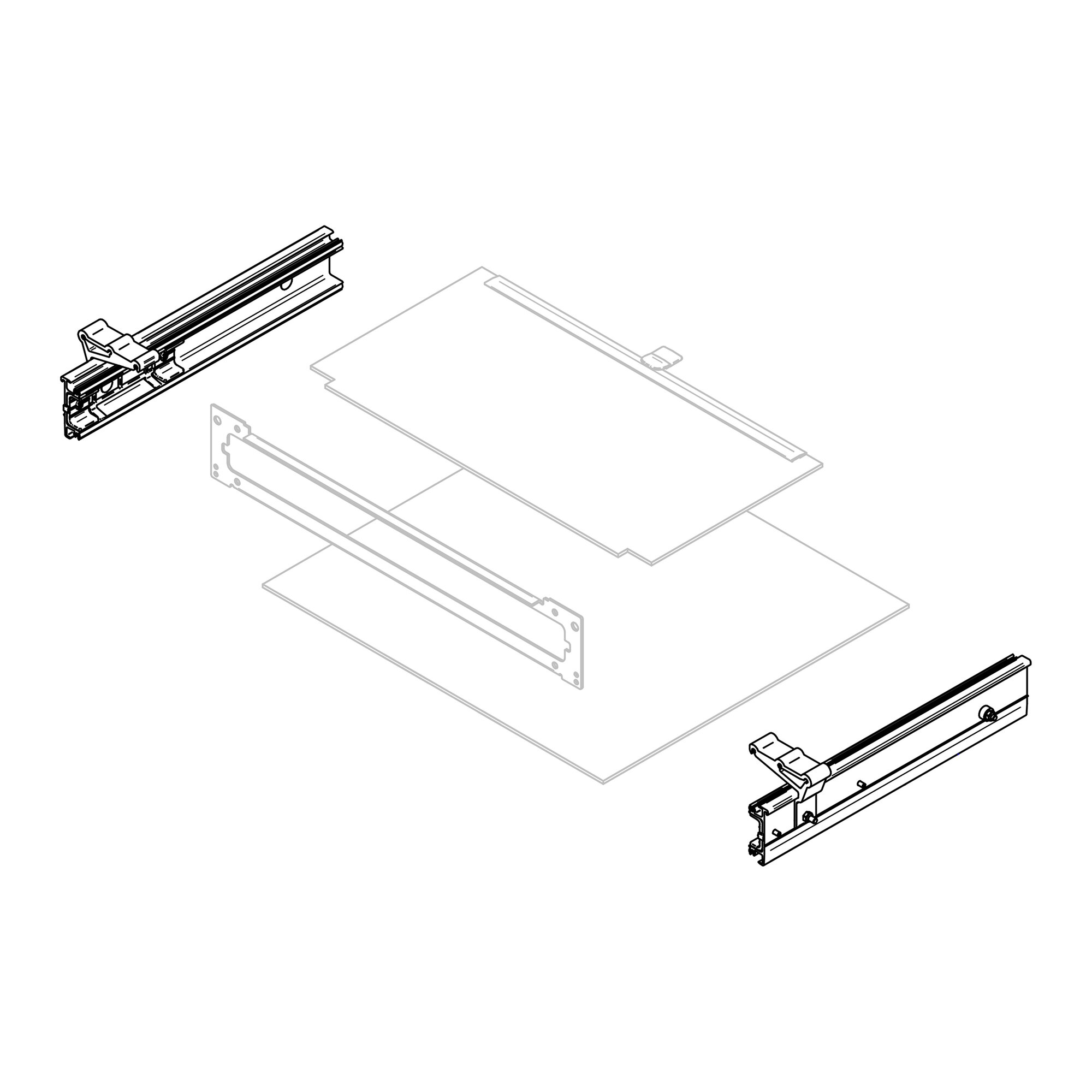 Montagerahmen Thule Slide-Out V19 Crafter 550