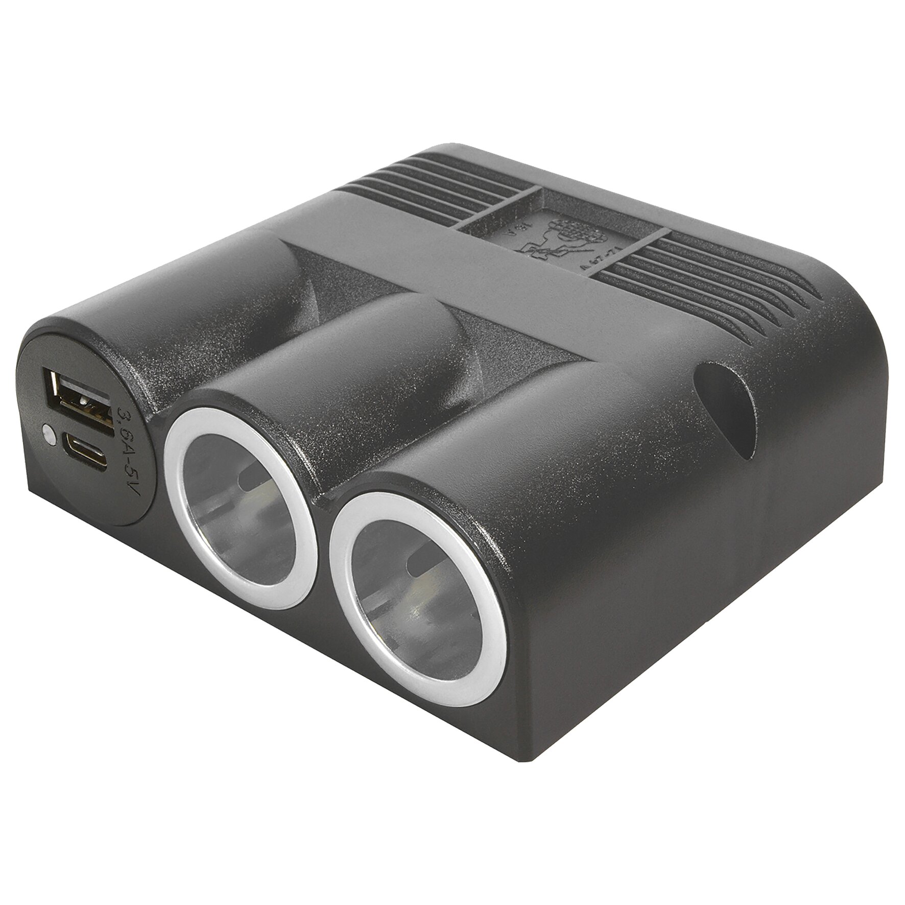 Aufbau-Dreifachsteckdose, 2 Power | USB-A | USB-C
