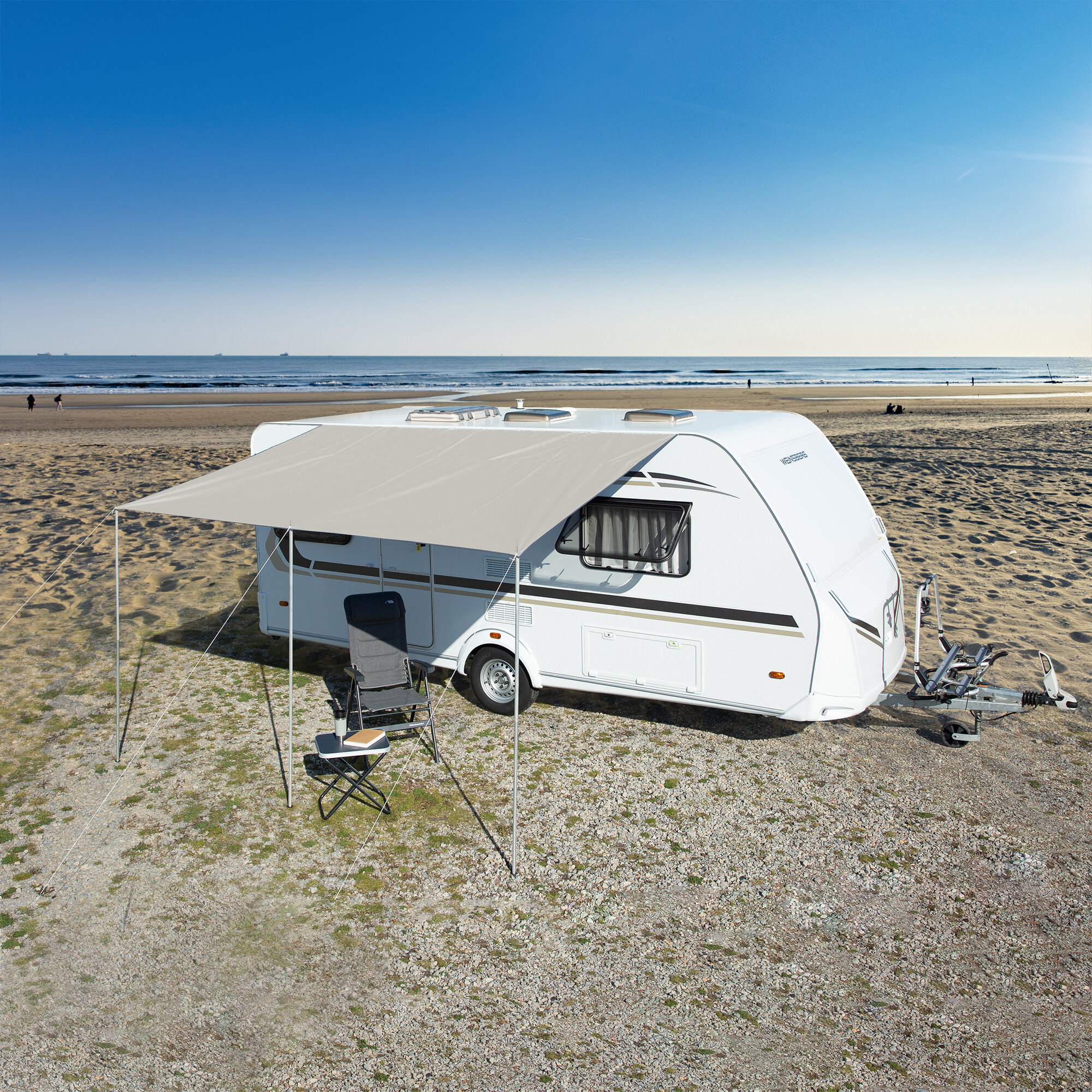 Sonnendach Playa, grau, 400 cm